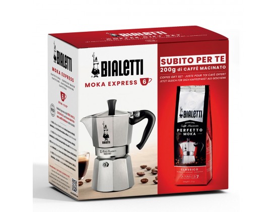 Набор Bialetti Moka Express на 6 порций + кофе Perfetto Classico 200г