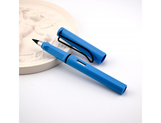 Вечный карандаш с ластиком не требующий заточки, темно-синий