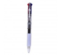 Ручка многоцветная, 3 цвета, прозрачная светлая