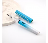 Вечный карандаш с ластиком не требующий заточки, градиент голубой/белый