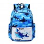 Рюкзак/ранец/портфель школьный, ViviSecret рюкзак для школы, голубой с акулой, подростковый, анатомическая спинка, 40х30х13 см