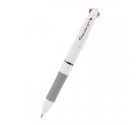 Ручка многоцветная, 3 цвета, белая/серая