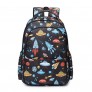 Ранец/рюкзак/портфель школьный для мальчика первоклассника, ViviSecret ранец для первоклассника, анатомическая спинка, черный с ракетами, 40х30х13 см