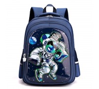 Портфель школьный для мальчиков HKS-Homme Kids / портфель для мальчика ортопедический, синий с космонавтом