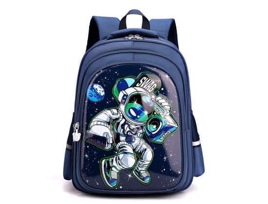 Портфель школьный для мальчиков HKS-Homme Kids / портфель для мальчика ортопедический, синий с космонавтом