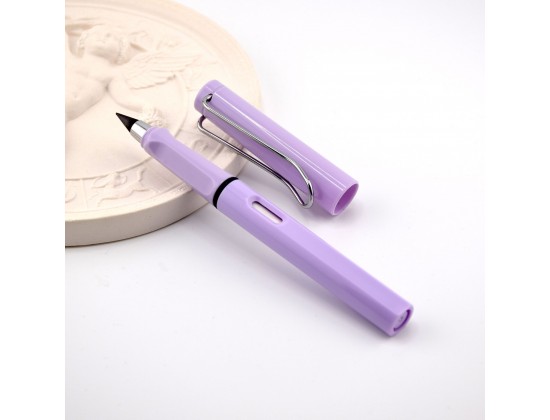 Вечный карандаш с ластиком не требующий заточки, пурпурный