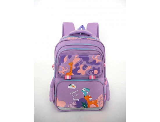 Рюкзак школьный для девочек HKS-Homme Kids / рюкзак для девочки / школьный рюкзак для девочки, светло-фиолетовый