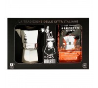 Набор Bialetti Moka Express на 3 порции + кофе Perfetto Nocciola 250г