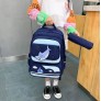 Ранец школьный для мальчиков HKS-Homme Kids / школьный ранец для первоклассника ортопедический, темно-синий с акулой