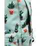Рюкзак женский текстильный ViviSecret, рюкзак женский тканевый, зеленый с кактусами